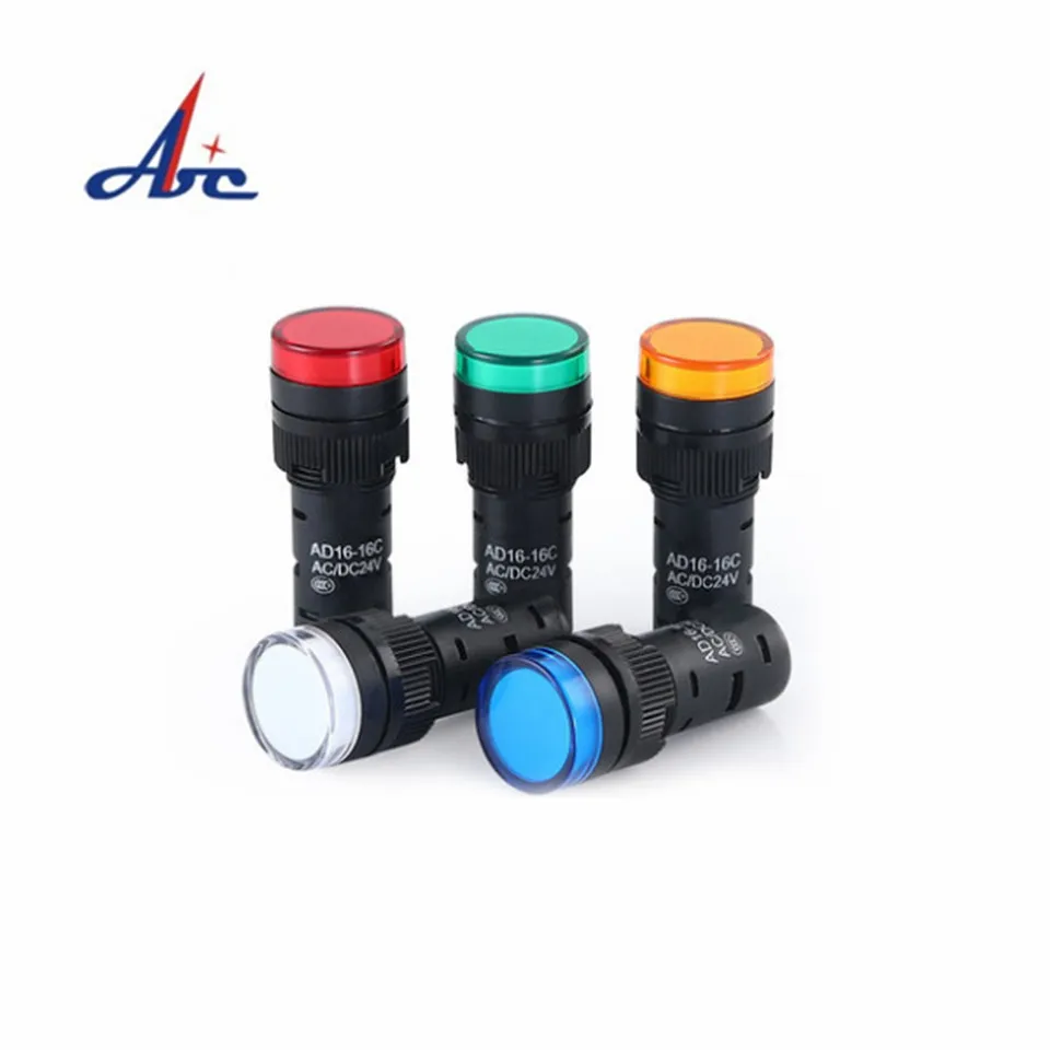 

20 Pcs/Lot Mixed Color AC/DC 12V,24V,110V, AC220V AD16-16C 16mm Mount Size LED Power Indicator Signal Light Pilot Lamp