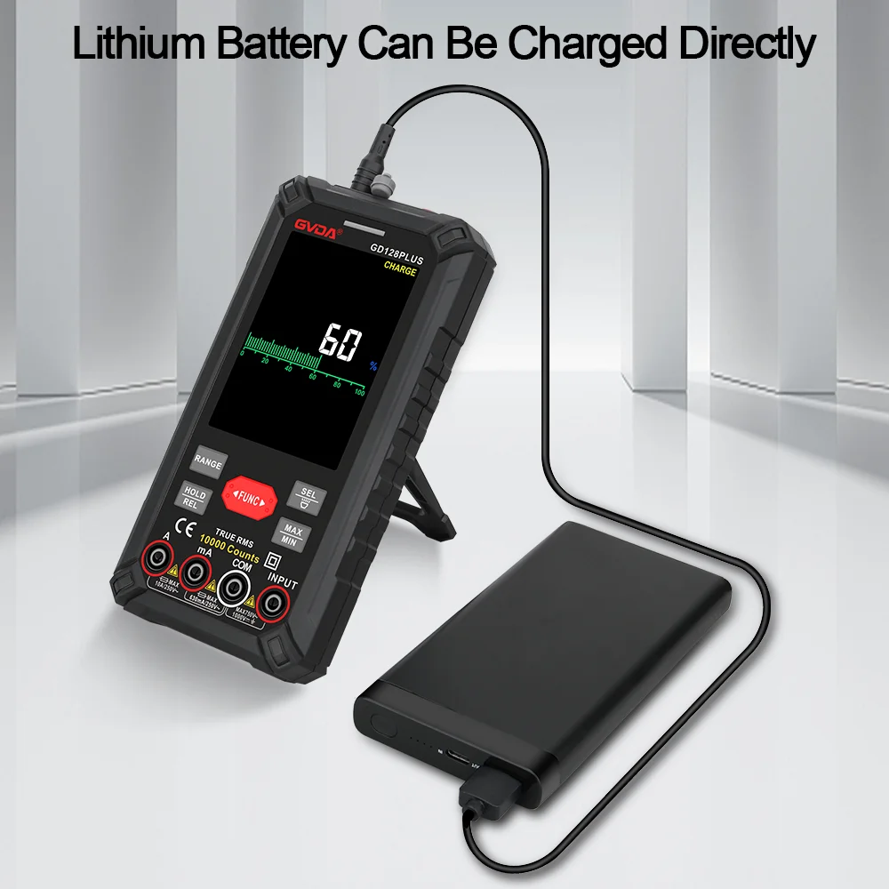 Digital Multimeter GVDA Professional Digital Multimeter True RMS Capacitance Tester Rechargeable Battery