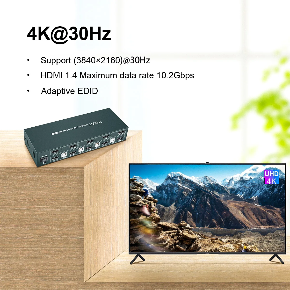 Quatro Usb2.0 Teclado e Interruptor da Impressora do Rato para o Computador Portátil Pway Kvm Switch Hdmi em para Fora 4k @ 30hz - Imagem 6