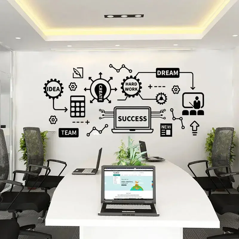 Large Office Teamwork Success Hard Work Wall Sticker Dream Team ...