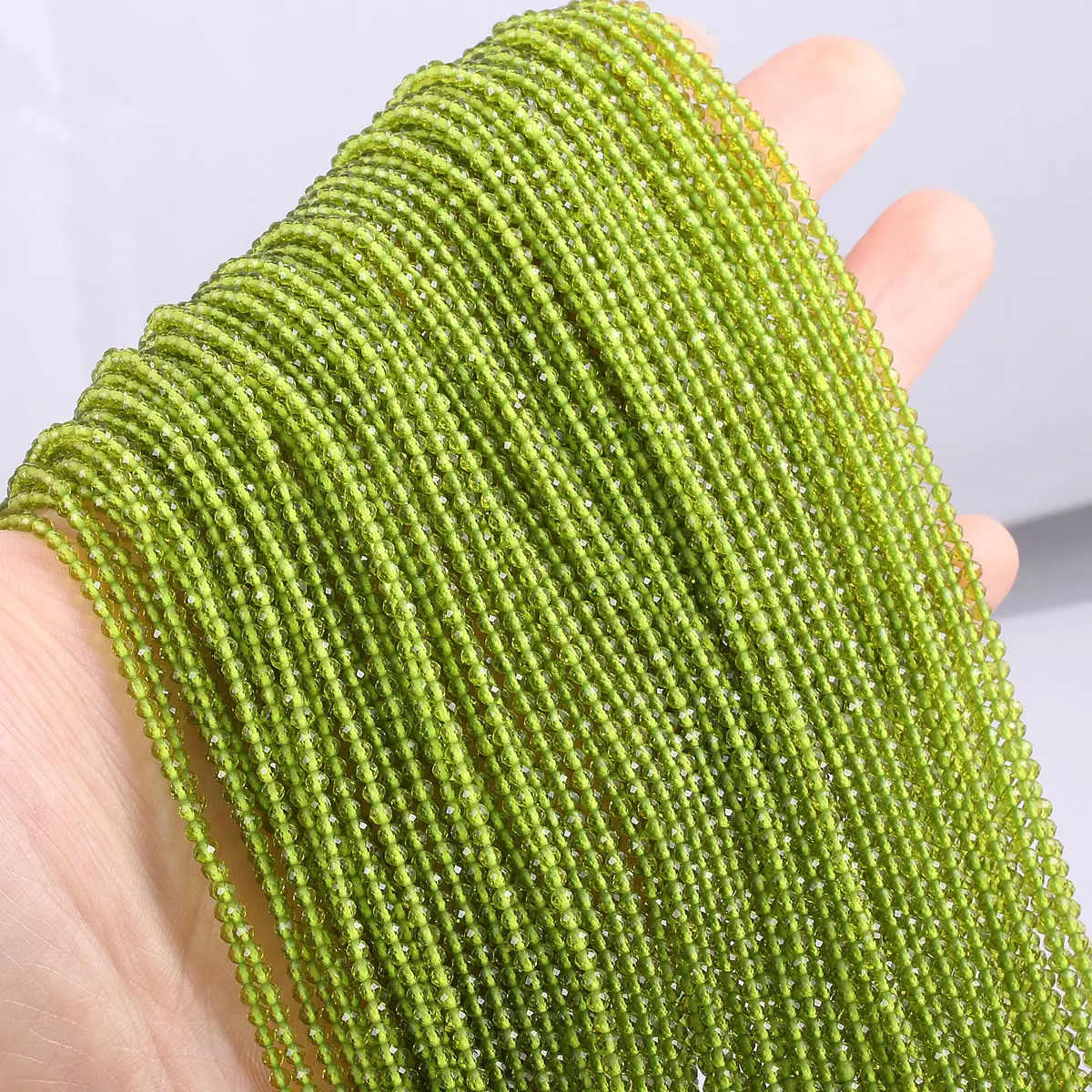 Natural 2mm Dark Green Spinel Beads for Jewelry Crafting - 38cm Strand