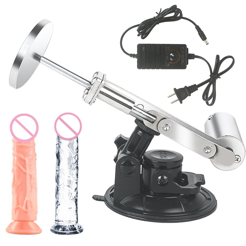 Mini Telescopic Sex Machine with Dildo with 60mm Plate Automatic Telescopic Reciprocating Linear Actuator Sexual Toys