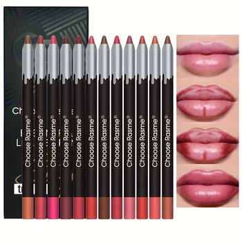 12pc Matte Lip Liners Set, 12 Assorted Colors, Gift Set, Long-Lasting 1