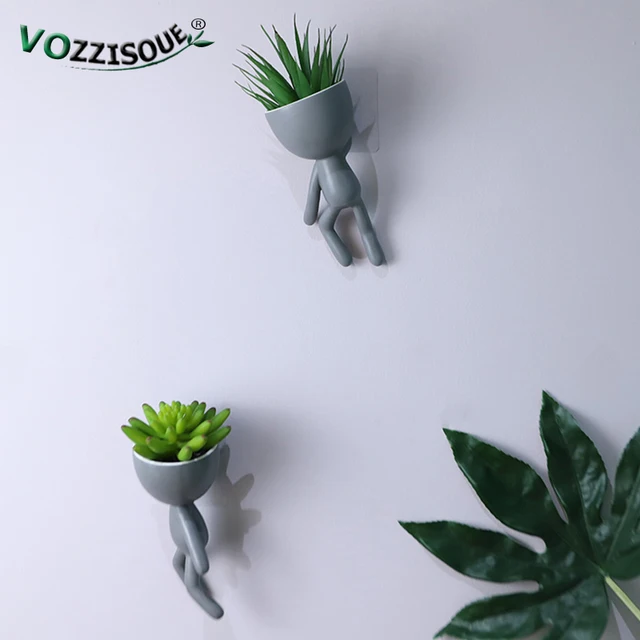 Északi Stílusú Művészeti Virágpot Váza Fali Edénykert És Otthoni Kreatív Absztrakt Karakter Kerámia Edények Nappali Dekoráció - Image 4