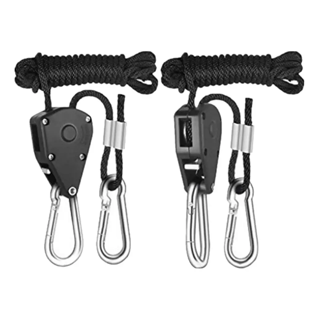 2Pcs 8Ft Long Adjustable Light Rope Hanger 68Kg Capacity Rust Resistant