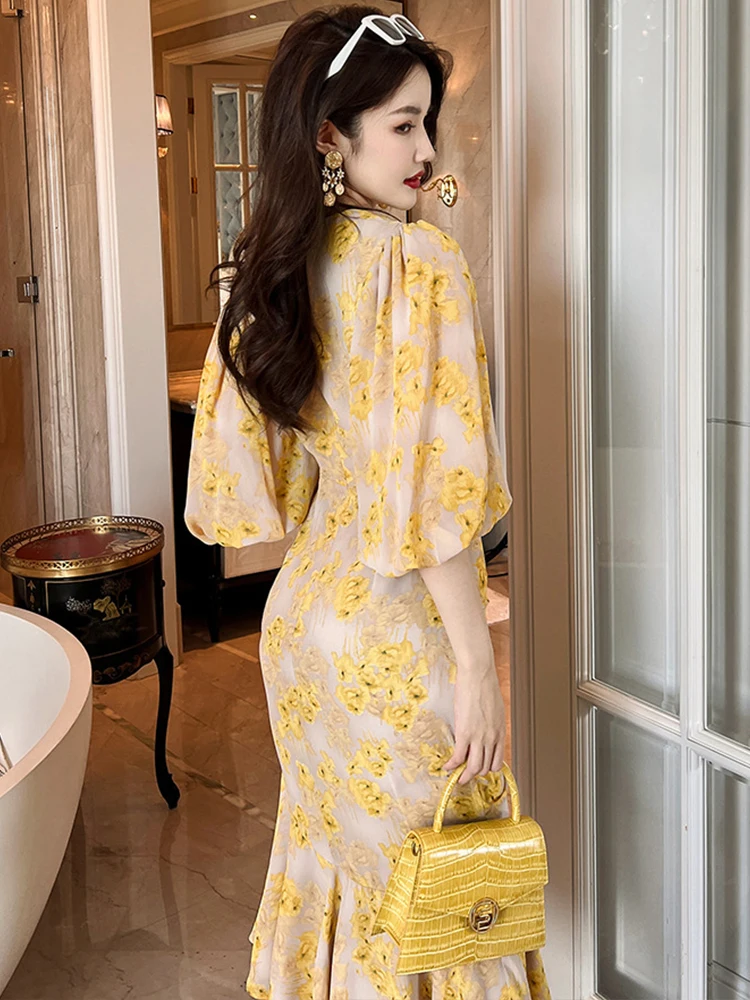 【ROTATE】★CHIFFON PUFF SLEEVE DRESS シフォンドレス ROTATE】☆CHIFFON PUFF SLEEVE DRESS シフォンドレス