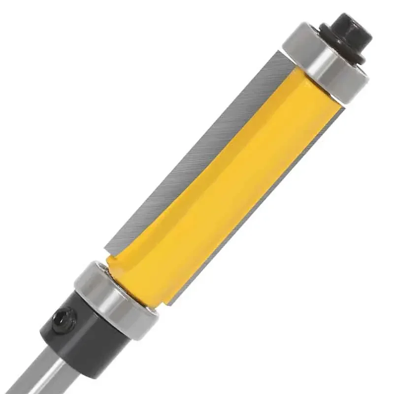 1Pcs 1/4 6mm Flush Trim Router Bit Top And Bottom Dual Bearing Bits CNC Milling Cutter For Wood Woodworking Trimming Cutters