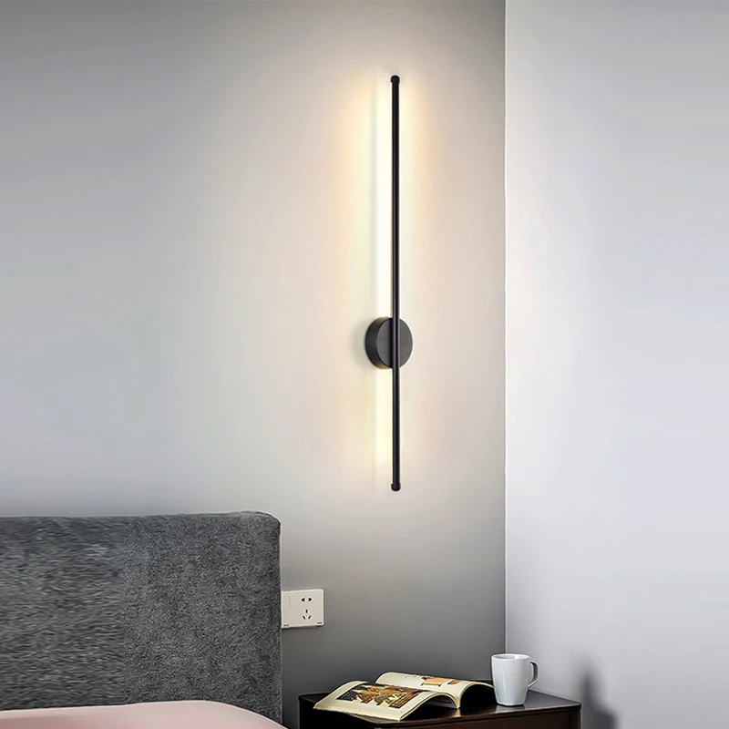 침실 침대 옆에 놓는 실내 LED 벽 조명기구 블랙 골드 인테리어 LED 벽 램프 벽 조명 스콘스 복도 하드와이어