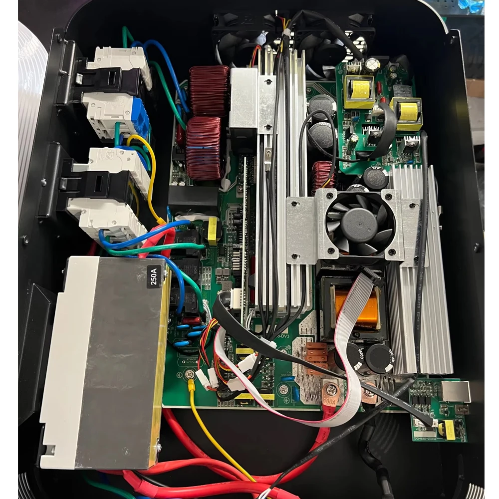 Fchao 4.2KW/6.2KW 24V/48VDC 오프 그리드 하이브리드 태양광 순수 사인파 인버터 100A MPPT(차단기 결합기 상자 포함) 배터리 작동 없음