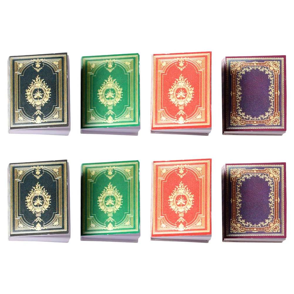 

8 Pcs House Model Miniature Book for Kids Books Pretend Dollhouse Miniatures Paper Child Toys