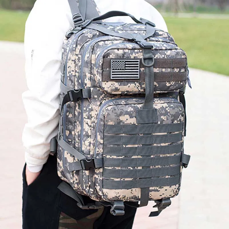 

Военный тактический рюкзак для мужчин, маленький штурмовой ранец большой вместимости 50 л 30 л, рюкзаки для кемпинга, охоты, треккинга с флагом
