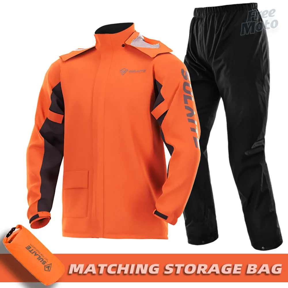 Traje impermeable de motocicleta para hombre y mujer, chaqueta de Moto