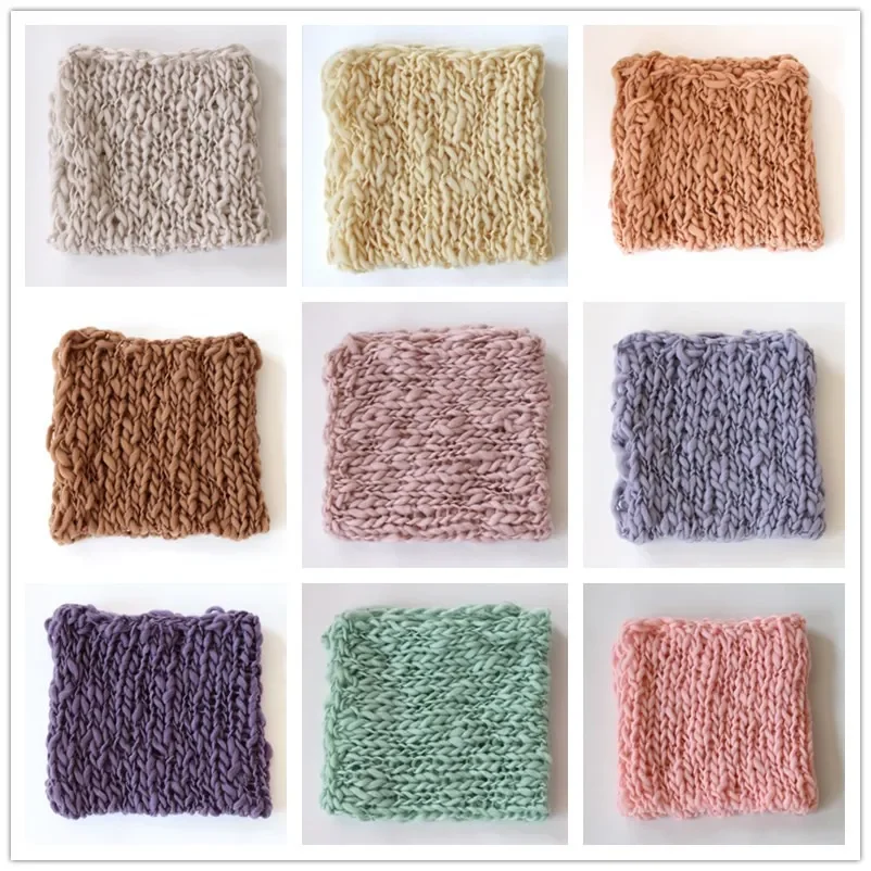 Newborn Photography Props Fine Grid Elastic Fabric Mat Baby Photo Shoot Studio Accessories Soft Baby Blanket Milestone Wrap 4