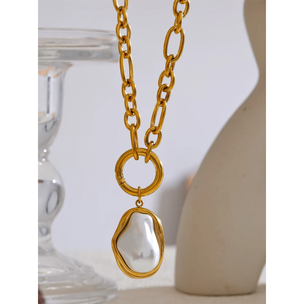 Yhpup Pendant Necklace 18K PVD Plated Chain