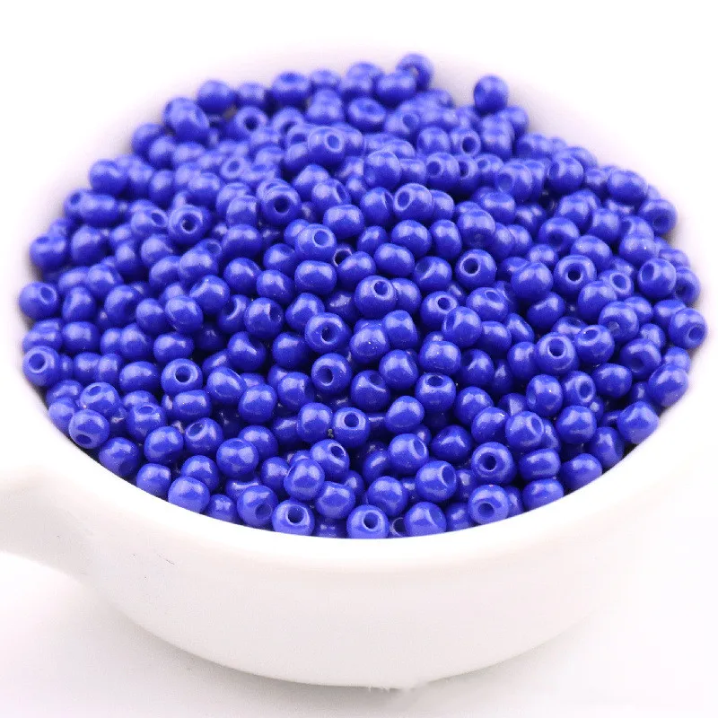 High-Quality Wear-Resistant Solid Color Glass Rice Beads