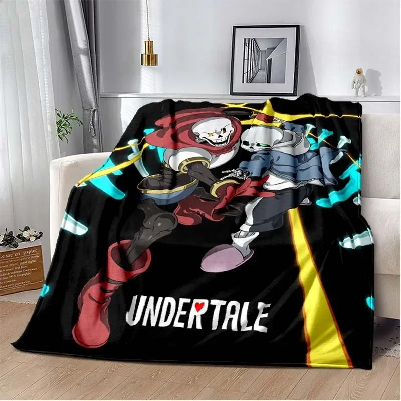 Undertale Collage Blankets Sofa Cover Fleece Anime Plaid Multi-functionWarm Throw Blankets for Home Outdoor Bedding Throws 3