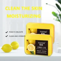 Savon artisanal au citron, 2 pièces, nettoyant hydratant, adapté à tous les types de peau, pour hommes et femmes 4