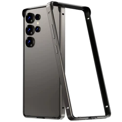 Sleek Aluminum Hard Slim Phone Case with Soft Inner Bumper - Galaxy S26 Plus (Titanium Grey)
