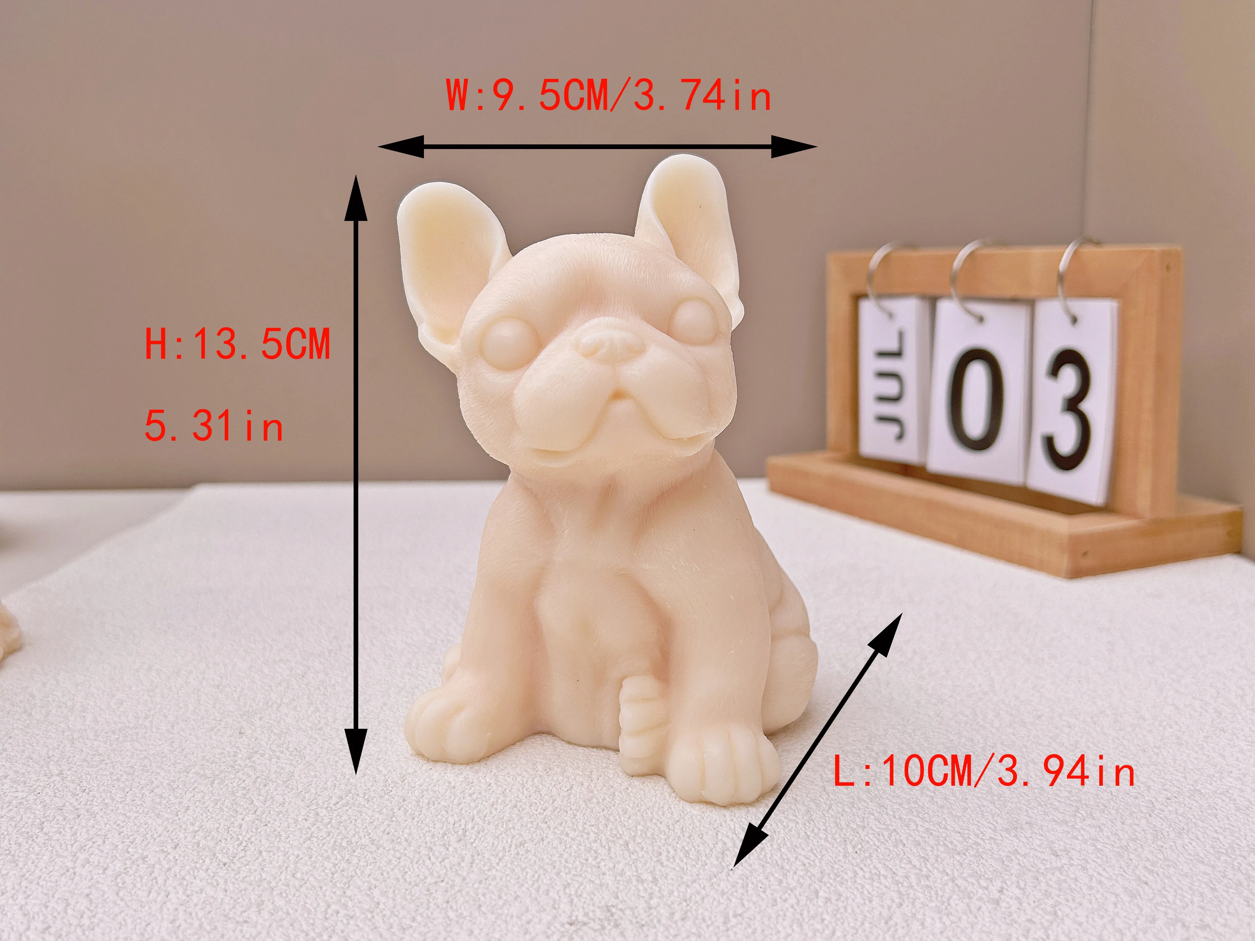 French Bulldog Modeling Diy Candle Silicone Mold Cute Animal Bulldog Gypsum Silicone Mold Drip Resin Soap Candle Home Decoration