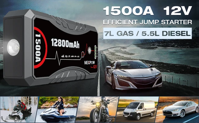 NEXPOW Avviatore Auto Portatile 1500A - Booster Di Emergenza Per Motori Benzina E Diesel - Foto 2
