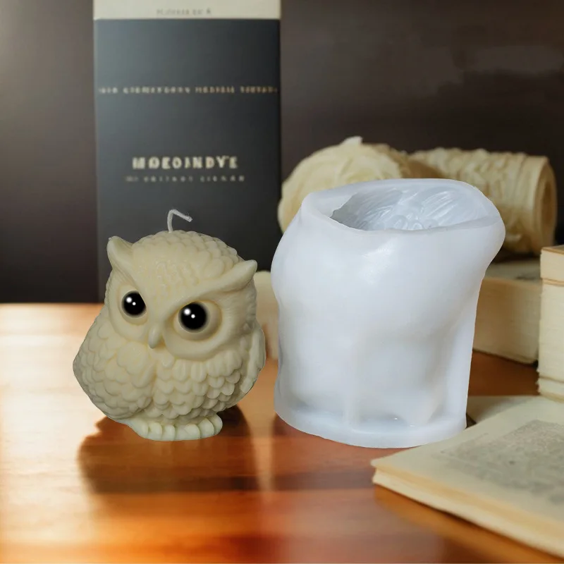 Owl Aroma Candle Silicone Mold DIY Drip Silicone Mold For Home Decoration Crafts Gift