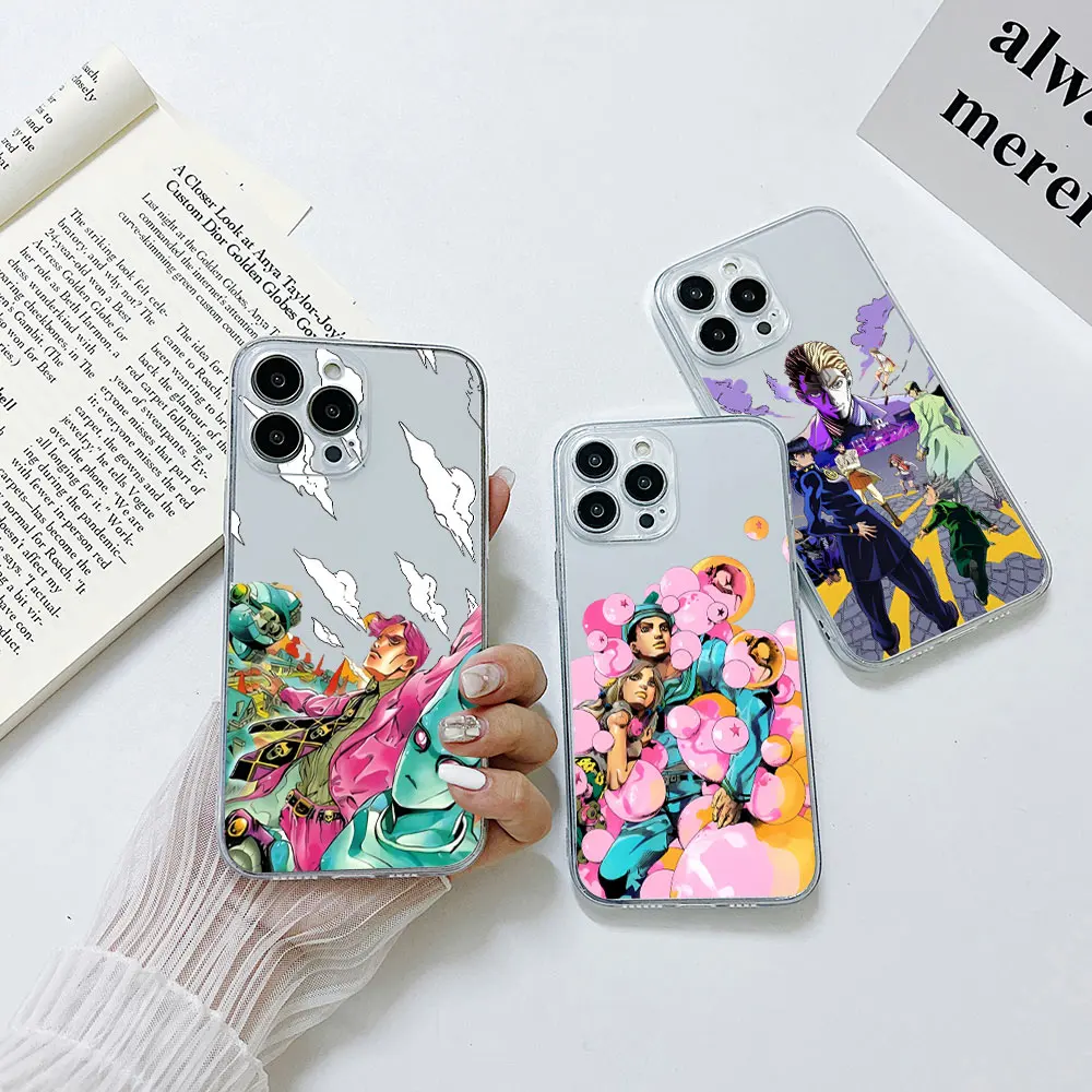 

Anime JoJos Bizarre Adventure Phone Case For Samsung A53 A50 A12 A52 A51 A72 A71 A73 A32 A22 A20 A30 A21S 4G 5G Transparent Capa