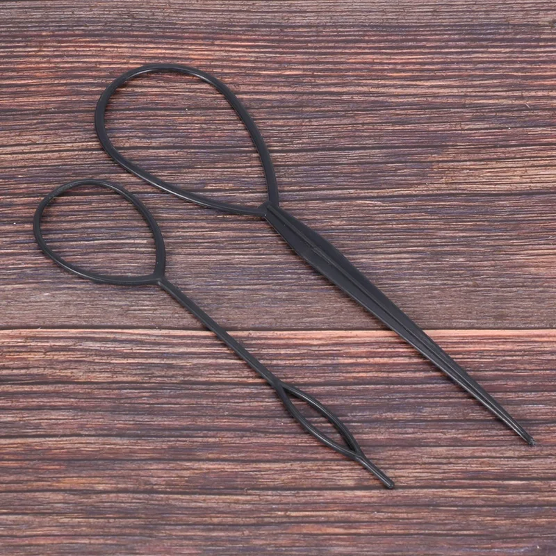 2pcs Plastic Hair Loop Styling Tool Magic Topsy Tail Hair Braid