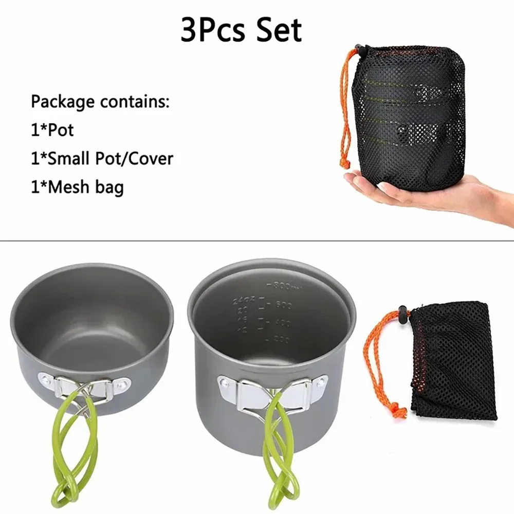 Compact Outdoor Cookware Set for Camping and Adventures