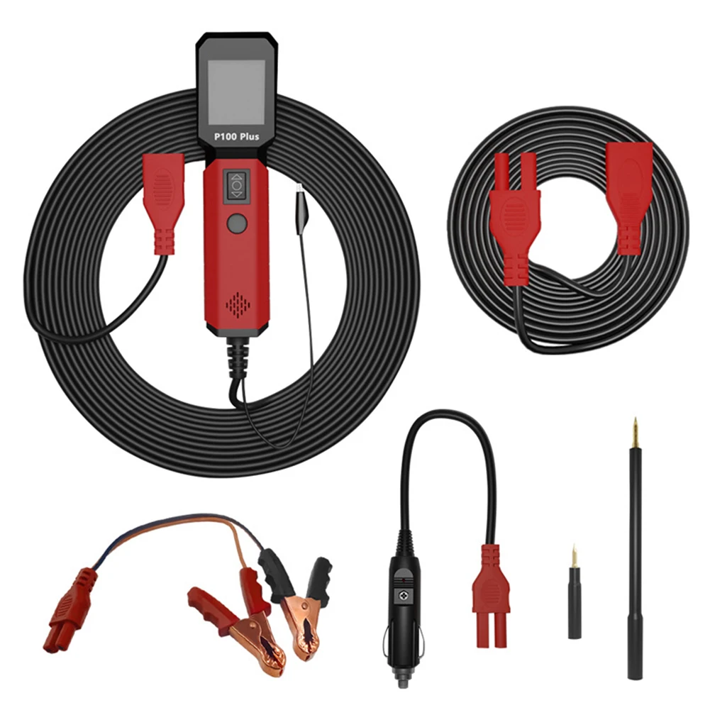 

P100 PLUS Automotive Power Circuit Probe Tester Short Finder 12V 24V Electrical Power Test Tool Kit Diagnostic Tool