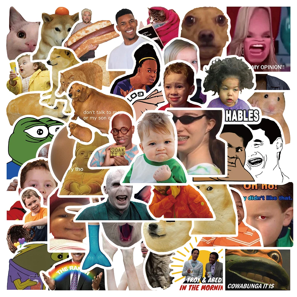 

10/50Pcs Funny Online Celebrity Expression Pack Stickers Laptop Guitar Motorcycle Helmet Scrapbook Phone Graffiti Stickers Decal