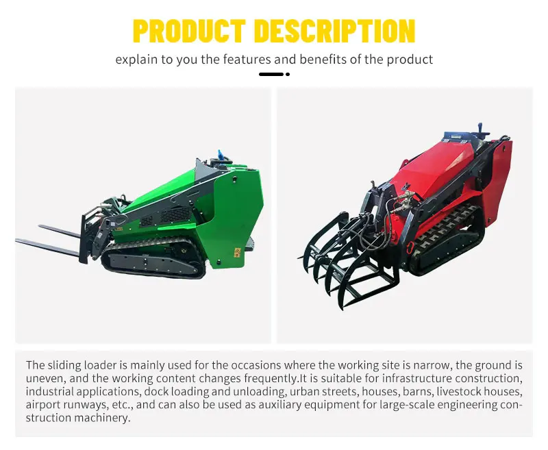 600 kg Farm Micro Agriculture Epa Ce Mini-Gleitlader Mini-Raupenlader Garantie zu verkaufen – Detail 4