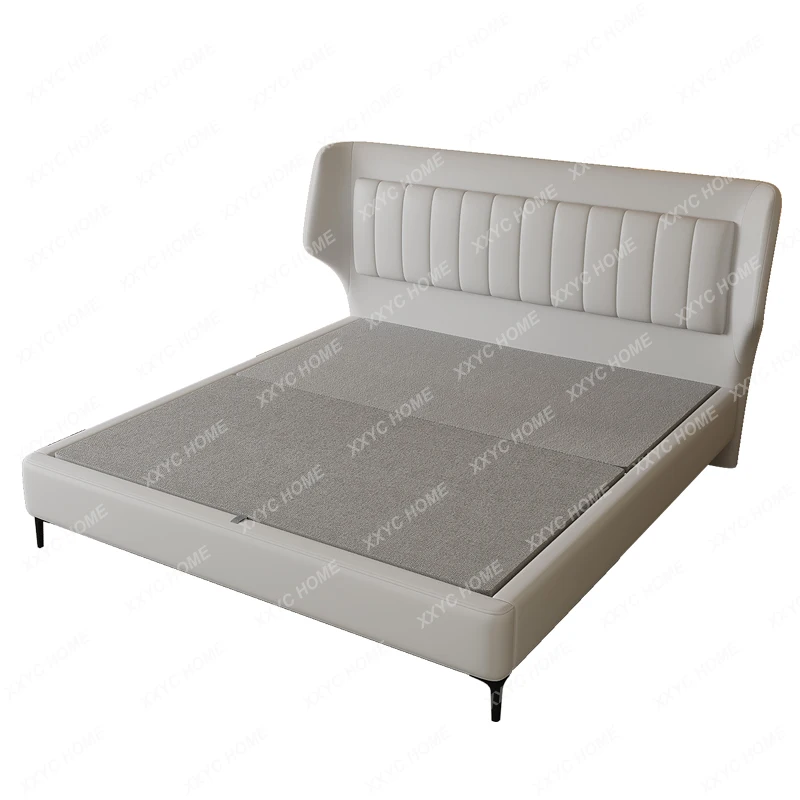 

1.8 M Cat Scratch Leather Bed Modern Simple Double Bed Master Bedroom Bed