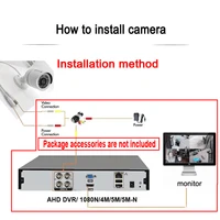 JIENUO 4K AHD caméra CCTV Surveillance de sécurité extérieure étanche infrarouge vision nocturne intérieure CVI 1080P 5MP HD moniteur de caméra à domicile 6