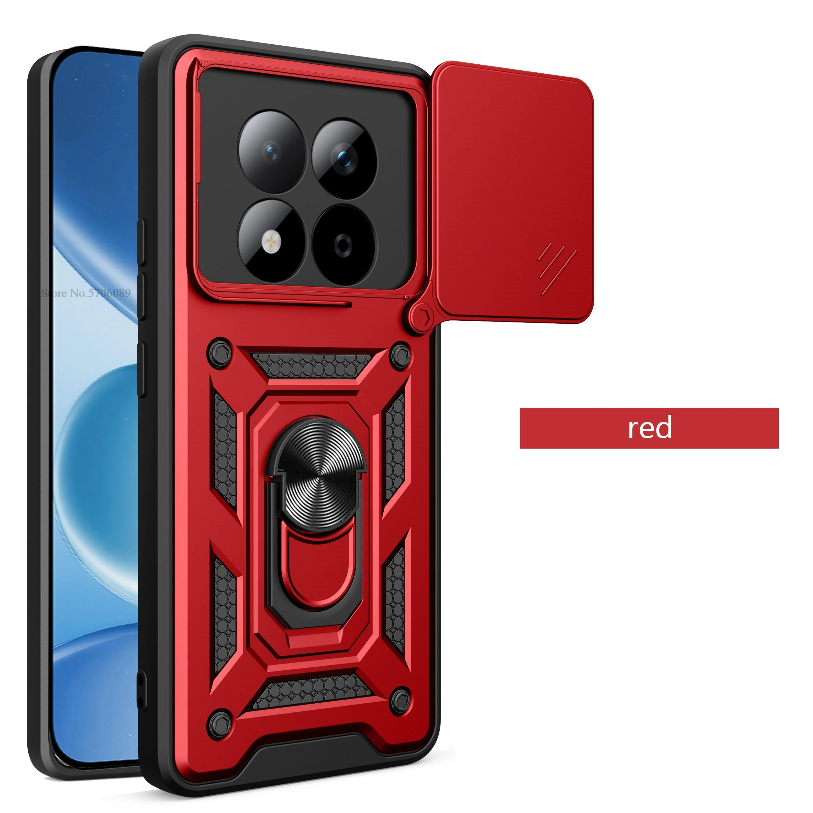 Shockproof Slide Lens Armor Phone Cover - Durable Protective Case with Coque s Etui