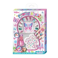 2024 Kids Makeup Set Scented Nail Art Set Press on nail Set Stickers Nail Polish Art Kids Toys 1