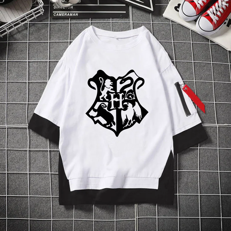 New Tops Movie&TV Harries Cartoon Trend Wild Casual Fashion Potter Short-sleeved Loose T-shirt Youth Spring Summer Clothes