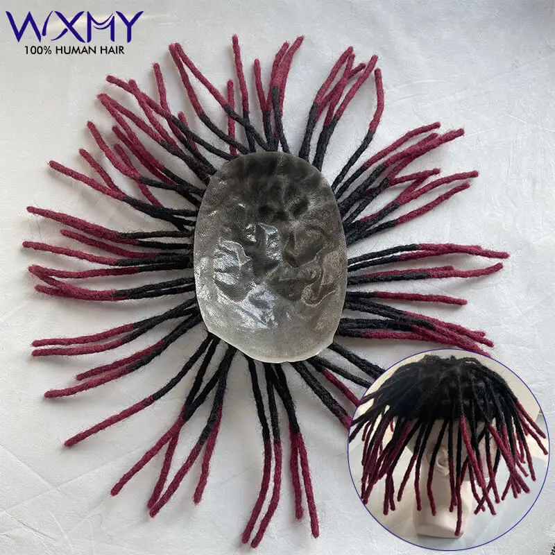 Парик мужской Toupee Dreadlock с двойными узлами