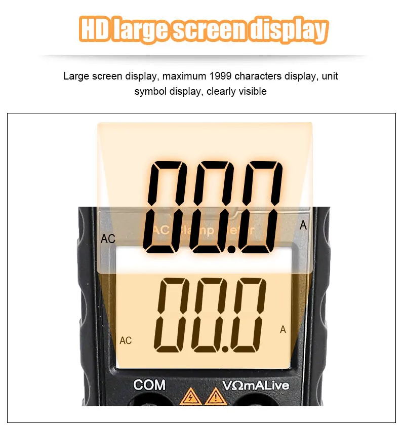 Description Picture 6 of itemVictor 3218+ Digital Clamp Multimeter Ture RMS Auto Range Diode Resistance 20MΩ Frequency AC/DC 600V 600A Live Wire Clamp Meters