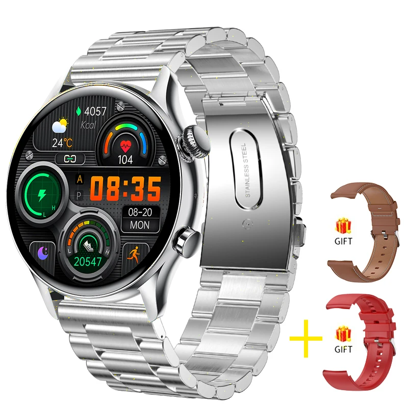 LIGE NFC Bluetooth Call Men Watch Heart Rate Smartwatch Men Watches AMOLED Screen Sport Smart Watches Alarm Clock Setting Watch 