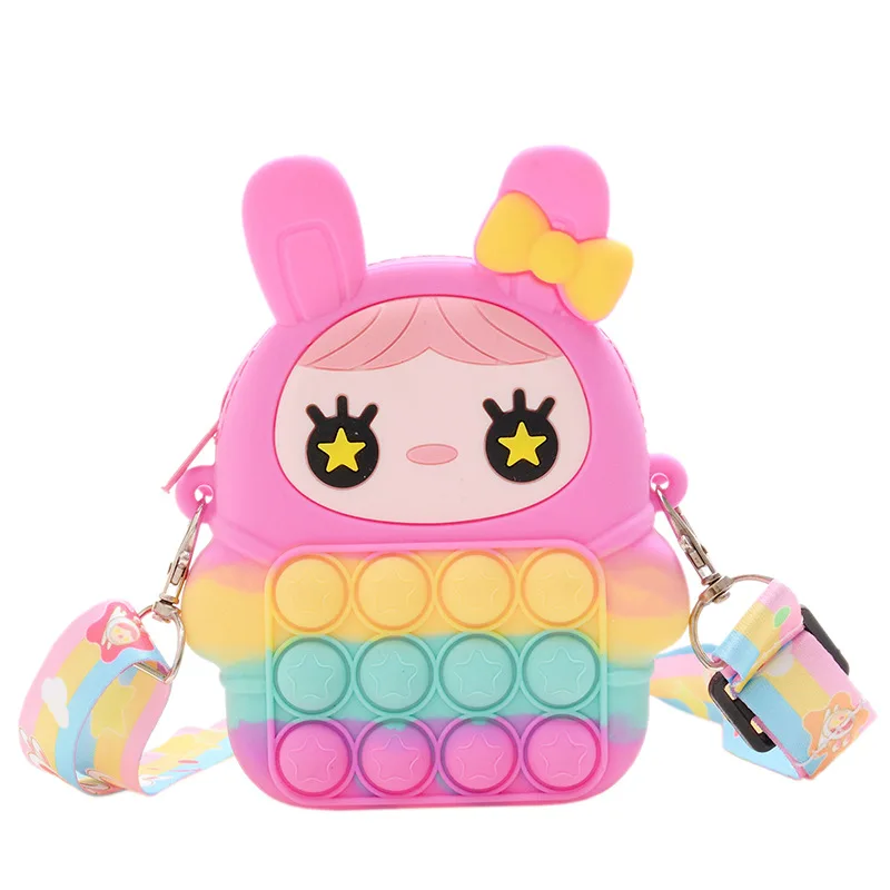 Children Cartoon Cute Small Silicone Bags 2022 Spring Summer New Wallet Fashion Girl Mini Messenger Accessories Bag
