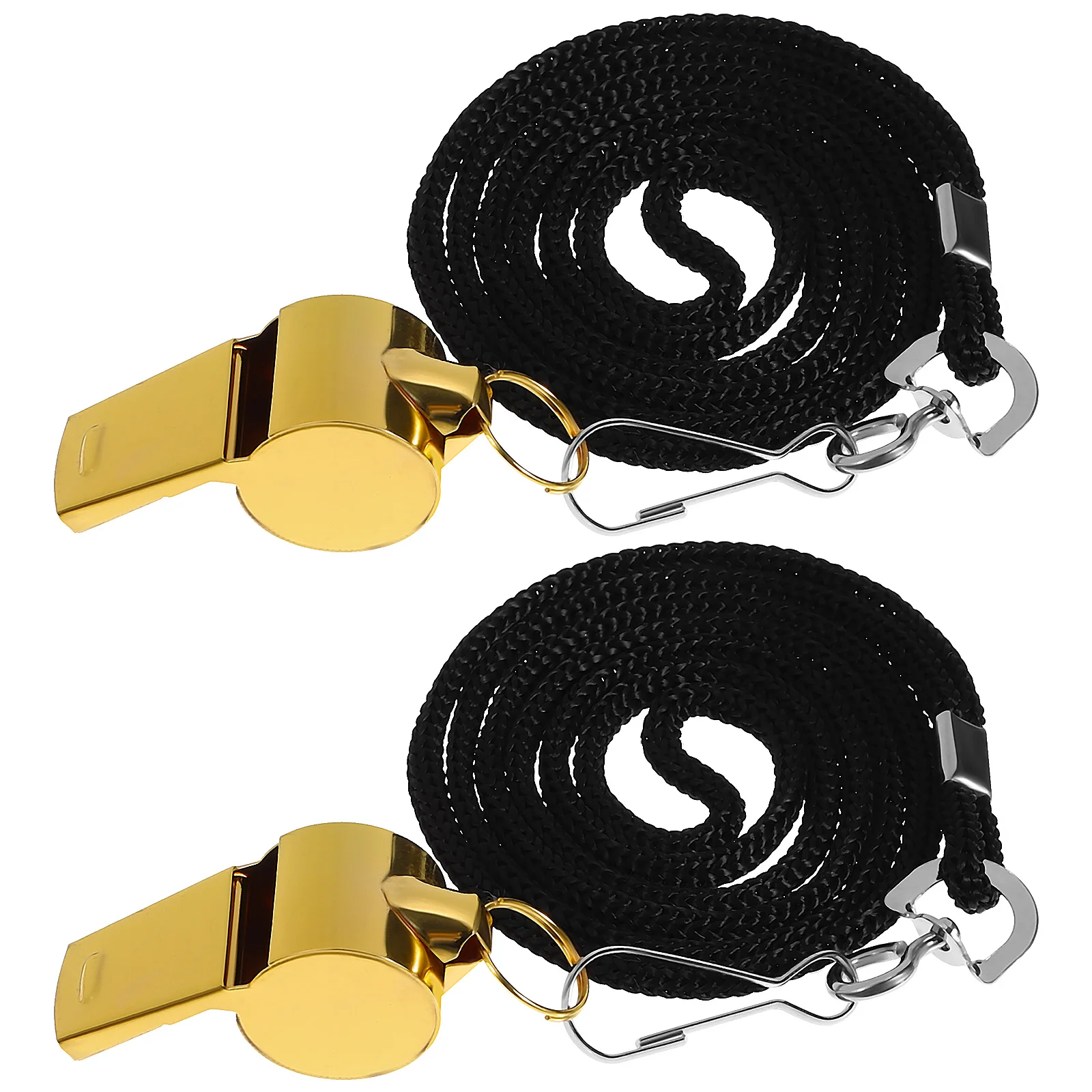 

2 Pcs Life-saving Whistle Child Whistles for Adults with Lanyard Stainless Steel Sports Meeting