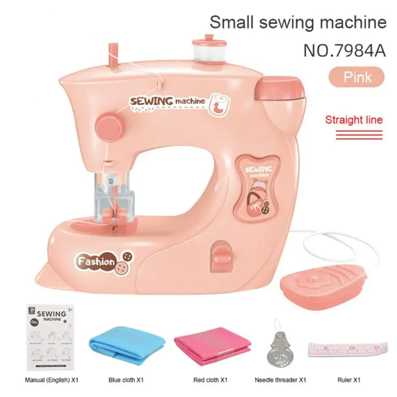 Portable Sewing Machine Mini Household Electric Sewing Machine With Presser Foot Pedal Home Crafting Mending Tools Toys For Kids 3