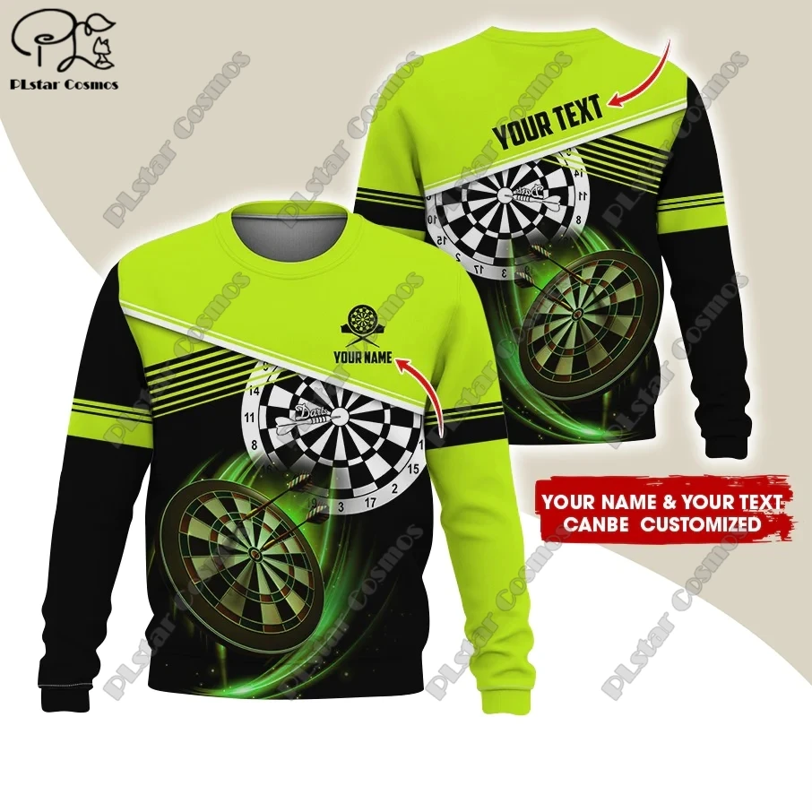 PLstar Cosmos 3D Printed Multi Color  Personalized Name Darts Sweatshirt Casual Unique Unisex Perfect Gift for Darts Lovers F-3