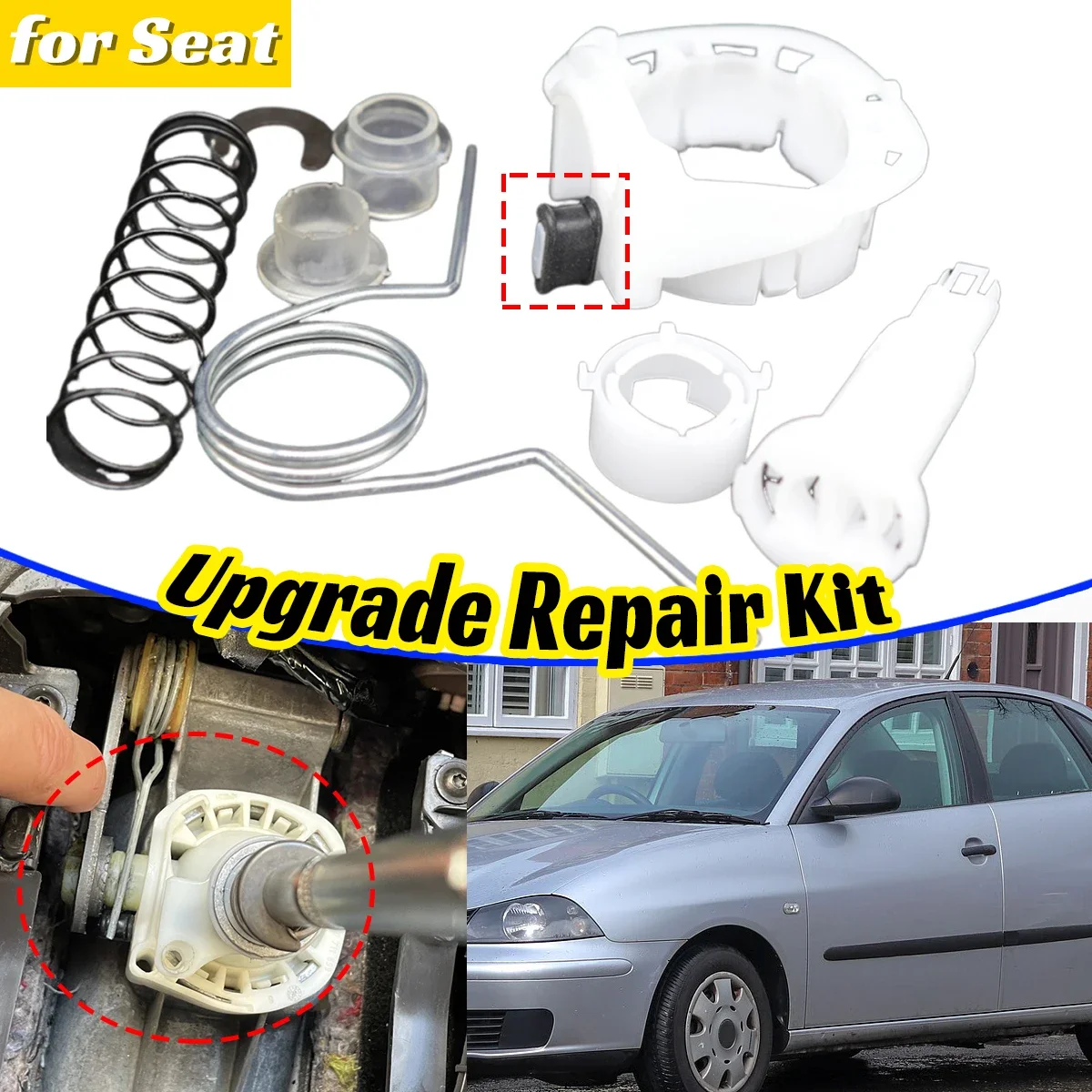 Upgrade Bushing Fix Gear Shifter Bearing Shell Shift GearBox Lever End Rod Spring Kit for Seat Cordoba Ibiza MK3 MK4 Mii Toledo