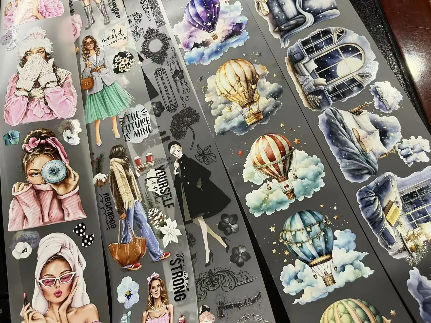 1 loop PET washi tape collection Elegance/Desert Rose Brew/Crackle & Comfort Masking stickers 3