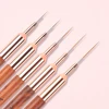 KADS 6/9/12/15/18mm Nail Art Liner Brush for Nails Red Wood Handle Drawing Lines Stripe Painting Art Design Pen Manicure Tool 2