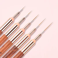 KADS 6/9/12/15/18mm Nail Art Liner Brush for Nails Red Wood Handle Drawing Lines Stripe Painting Art Design Pen Manicure Tool 2