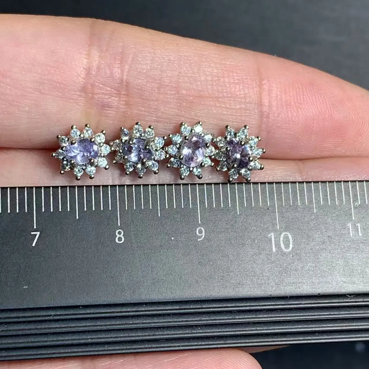 Natural Tanzanite Gemstone Stud Earrings for Women send randomly Wedding Handmade Jewelry Fashion Gift For Girl New