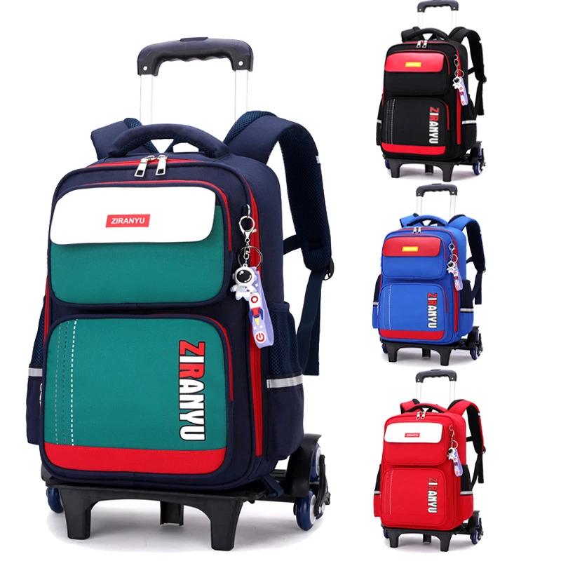 School Bag School Backpack Kids New Pupils Pull Rod Schoolbag Boys Girls Large Capacity Can Climb Ladder Kids School Bags