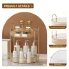 360° Rotating Makeup Organizer, 2 Tiers, High Capacity Cosmetic & Skincare Storage for Vanity, Dresser, Bathroom (Clear White) 4